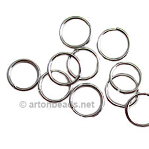 Jump Ring - White Gold Plated - 2.0x14mm - 20pcs